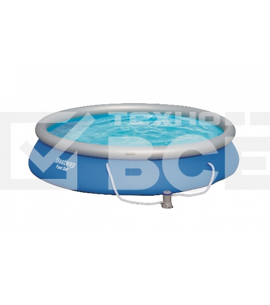 Бассейн с надувным бортом Bestway 57313, 457х84 см, 9677 л, фильтр-насос