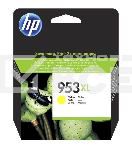Картридж струйный HP 953XL F6U18AE желтый для HP OJP 8710/8715/8720/8730/8210/8725 (1600стр.)
