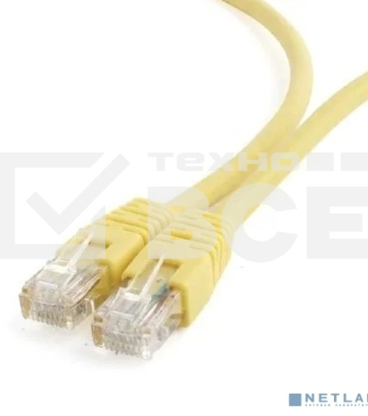 Патч-корд UTP Cablexpert кат.6, 1м, литой, многожильный (жёлтый)
