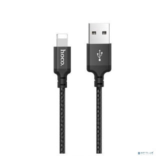 Кабель HOCO X14 черный HC-62882, USB - Lightning, 2m, 1.7A, Нейлон