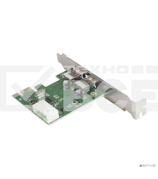 Контроллер ExeGate EXE-319 PCI-E 2.0, 2*USB3.0 ext, разъем доп.питания (OEM)