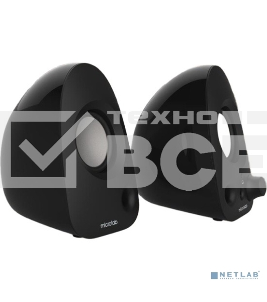 Колонки MICROLAB B19 черный {6 Вт RMS, Распределение мощности 3 Вт X 2, Гармонические искажения: < 0,5% (1 Вт 1 кГц), Частотная характеристика: 40 Гц - 20 кГц, Чувствительность: 380 мВ}