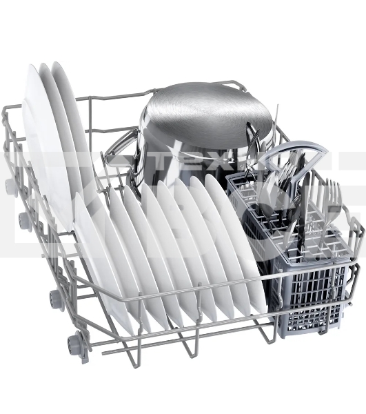 Встраиваемая посудомоечная машина Bosch SPV2IKX54Q, 45 см, 9 комплектов, 5 программ, 2 корзины, электронное управление, дисплей, HygienePlus, VarioSpeed Plus, конденсационная сушка, энергоэффективность А+, уровень шума 48 дБ, цвет белый