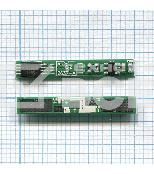 Контроллер заряда-разряда (PCM) для Li-Pol, Li-Ion батареи 3,7В 28x4mm 3pin