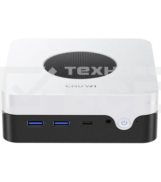 Компьютер Chuwi LarkBox X Intel N-series N150(0.8Ghz)/12288Mb/512SSDGb/Int:Intel UHD Graphics/BT/WiFi/war 1y/0.4kg/Grey+White/Win11Home + USB2.0*2/USB3.2*2/Type-C*1/HDMI*1/DP*1/RJ45*2/WIFI6,BT5.2/bracket