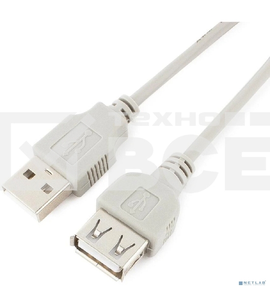 Кабель удлинит. USB2.0 Gembird/Cablexpert CC-USB2-AMAF-6-N серый (1.8м, AM/AF, пакет) (CC-USB2-AMAF-6-N)