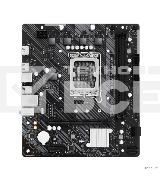 Материнская плата ASRock H610M-H2/M.2, LGA 1700, Intel H610, 2xDDR4, 4xSATA, 1xM.2, 1xPCIe 4.0 x16, 1xPCIe 3.0 x1, 2xHDMI, 1x1Gb LAN, 4xUSB-A 3.2 Gen 1, 2xUSB-A 2.0, 7.1, Micro ATX