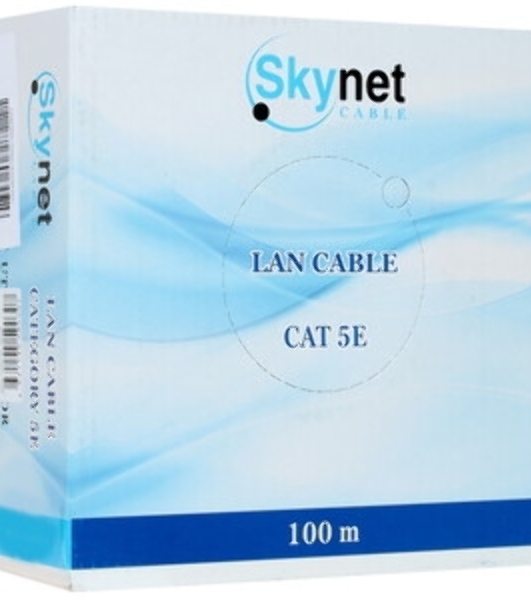 Кабель SkyNet Premium FTP outdoor 4x2x0,51 на тросу, медный, FLUKE TEST, кат.5e, однож., 100 м, box, черный