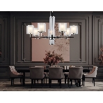 Люстра Ambrella light LH56003/7 СH/FR хром/белый матовый E14*7 max 40W D790*1260, фото 1