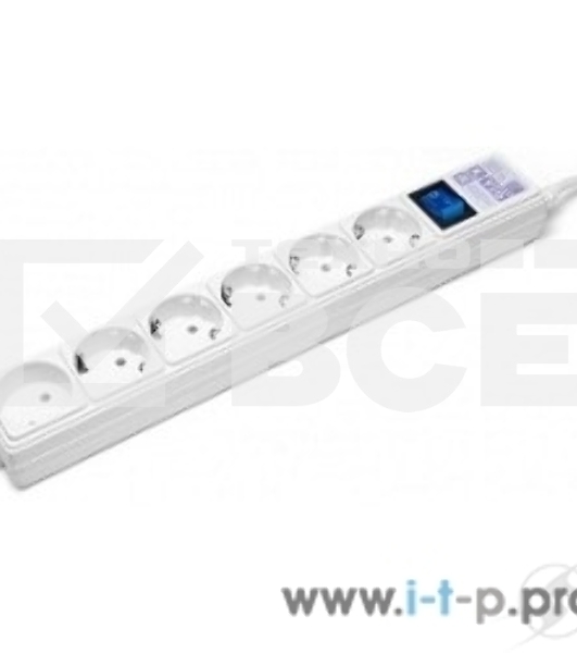 Сетевой фильтр Power Cube 1,9 м 6 розеток (белый) 16B/3,5кВт