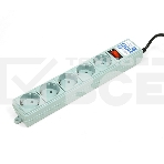 Фильтр-удлинитель Power Cube B 3,0 м 5 розеток (серый) 10А/2,2кВт, фото 1