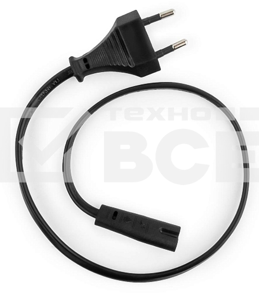 Кабель питания для ноутбуков, аудио/видео техники Gembird PC-184-VDE-0.5М, 0,5м, VDE, 2-pin, черный, пакет
