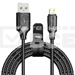 Кабель Crown USB - Lightning CMCU-3018L black, фото3