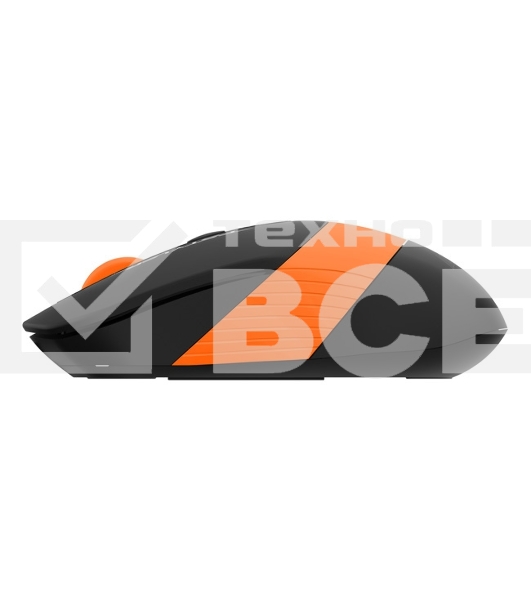 Мышь беспроводная A4Tech Fstyler FG10S черный/оранжевый, 2000 dpi, радиоканал, USB, кнопки - 4