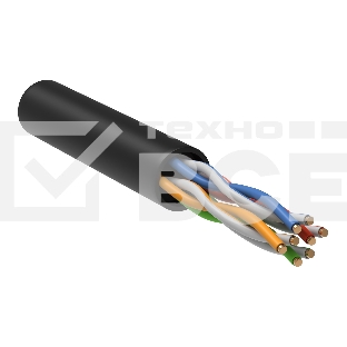 Кабель информационный ITK LC3-C5E04-139-100 кат.5е U/UTP не экранированный 4X2X24AWG LDPE внешний 100м черный