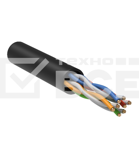 Кабель информационный ITK LC3-C5E04-139-100 кат.5е U/UTP не экранированный 4X2X24AWG LDPE внешний 100м черный