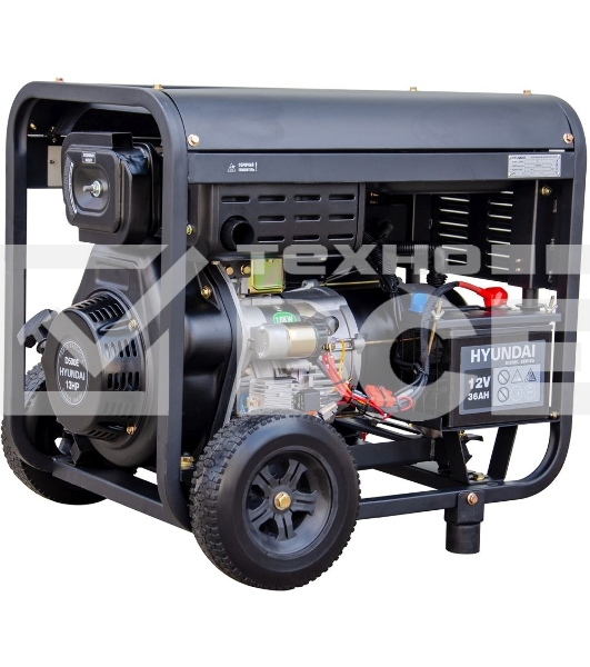 Электрогенератор дизельный Hyundai DHY 8000LE-3, 6.5 кВт, 79 дБ, 111 кг