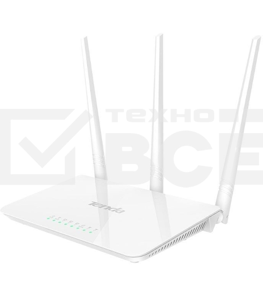 Сетевое оборудование TENDA F3 маршрутизатор 802.11n, до300Мбит/с, 2T2R, LAN: 3х10/100Мбит/с, WAN: 1х10/100Мбит/c, 3 внешние антенны 5дБи.