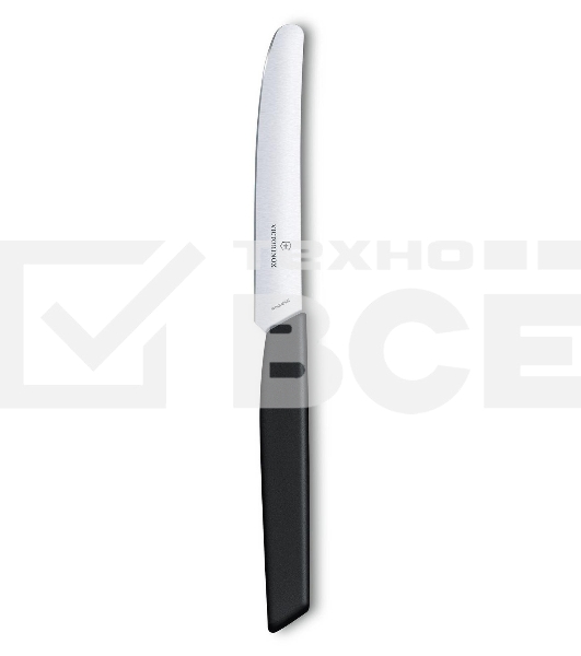 Нож кухонный Victorinox Swiss Modern (6.9003.11) стальной столовый лезв.110мм прямая заточка черный
