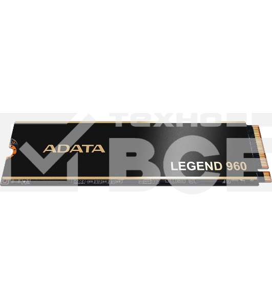 Накопитель SSD ADATA LEGEND 960, 2Tb, PCIe 4.0 x4, M.2 2280, NVMe, R/W 7400/6800, с радиатором