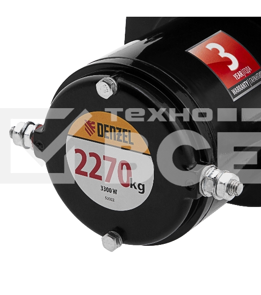 Лебедка автомобильная электрическая Denzel LB- 2200, 2,2 т, 3,3 кВт, 12 В
