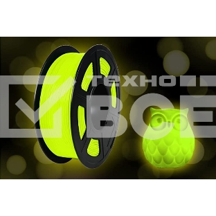 Филамент NVPRINT PLA Noctilucent (Glow In the Dark) Yellow для 3D печати диаметр 1.75мм  длина 330 метров  масса 1 кг