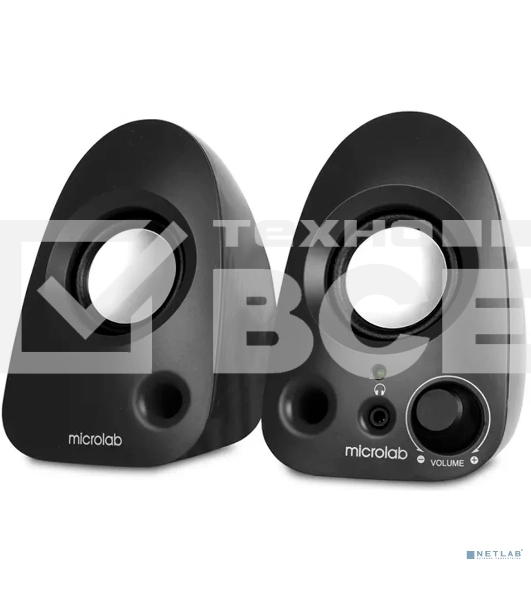 Колонки MICROLAB B19 черный {6 Вт RMS, Распределение мощности 3 Вт X 2, Гармонические искажения: < 0,5% (1 Вт 1 кГц), Частотная характеристика: 40 Гц - 20 кГц, Чувствительность: 380 мВ}