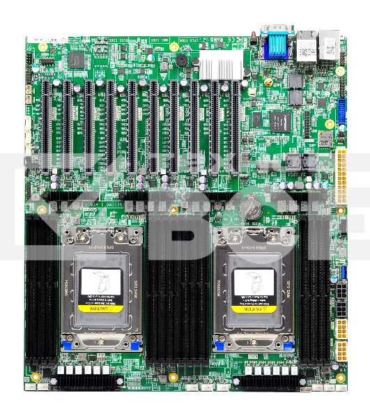 Серверная материнская плата Gooxi G2DERO-B-PK2, 2xSP3, AMD EPYC, 16xDDR4, 2xMiniSAS HD, 1xM.2, 4xPCIe 4.0 x16, 6xPCIe 4.0 x8, 1xVGA, 2x1Gb LAN, 2xUSB-A 5Gbps, 1x3.5 мм, 7.1, E-ATX