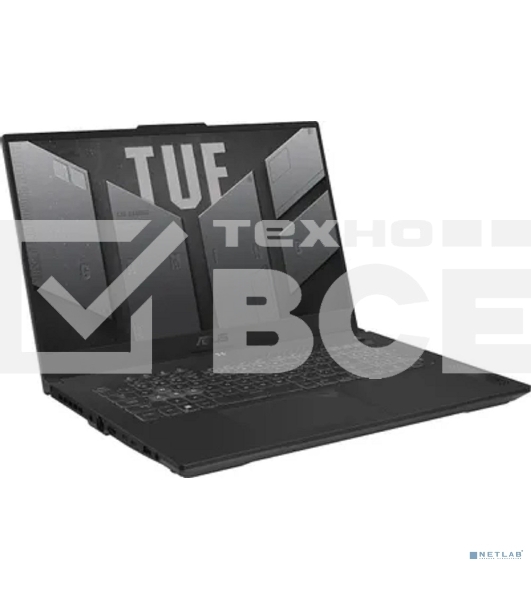 Ноутбук ASUS TUF Gaming FA707NUQ-HX010/17.3'/IPS/AMD Ryzen 7 170/16Gb/512Gb SSD/NVIDIA GeForce RTX 4050 6Gb/noOS/черный/2.6kg