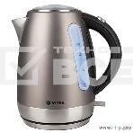 Чайник электрический Vitek VT-7025 (ST) 1850-2200 Вт/Макс объем 1.7 л/Корпус из нерж стали.Скрытый нагр элемент, фото5