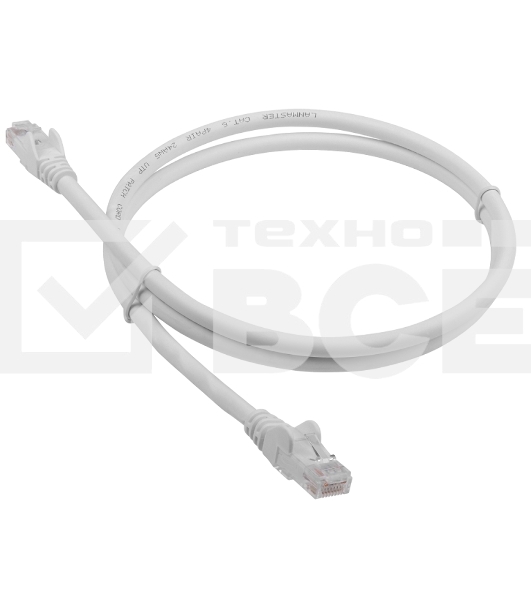 Патч-корд LANMASTER LSZH UTP кат.6, 5.0 м, белый