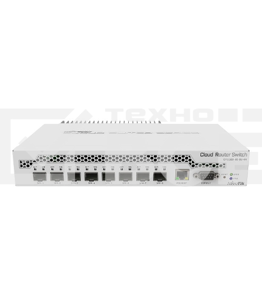 Коммутатор MikroTik CRS309-1G-8S+IN 8 SFP+, dual-core 800MHz CPU, 512MB RAM, POE, RS232 serial port