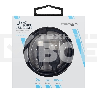 Кабель Crown USB - Lightning CMCU-3018L black