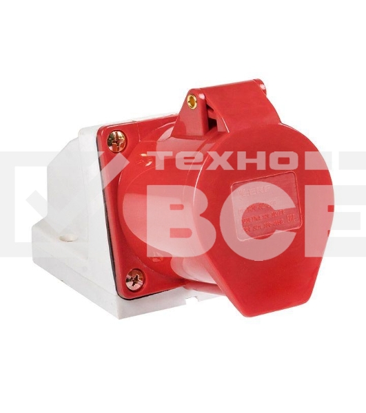 Розетка наруж. уст. 32А 380В 3P+РЕ IP44 (124) EKF ps-124-32-380
