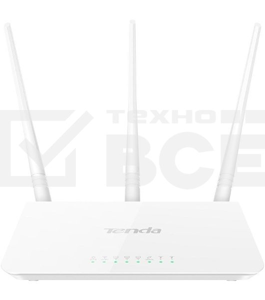 Сетевое оборудование TENDA F3 маршрутизатор 802.11n, до300Мбит/с, 2T2R, LAN: 3х10/100Мбит/с, WAN: 1х10/100Мбит/c, 3 внешние антенны 5дБи.