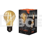 Лампа светодиодная филаментная Rexant Груша A60 11.5 Вт 1380 Лм 2400K E27 золотистая колба, фото4