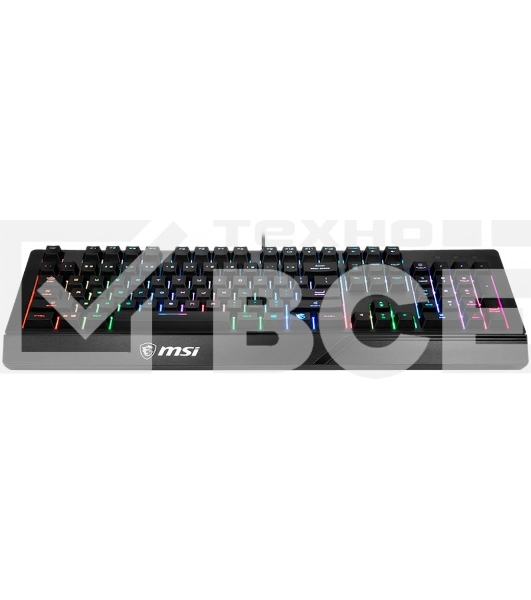 Клавиатура MSI VIGOR GK20 RU черный USB Multimedia for gamer LED (подставка для запястий)