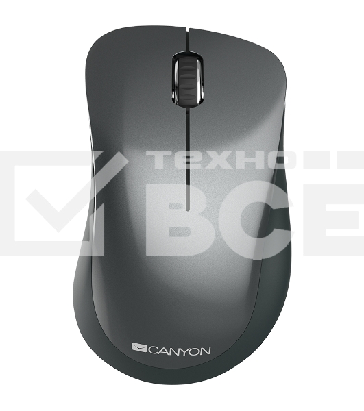 Мышь беспроводная Canyon MW-11 черный, 1200 dpi, радиоканал, USB, кнопки - 3