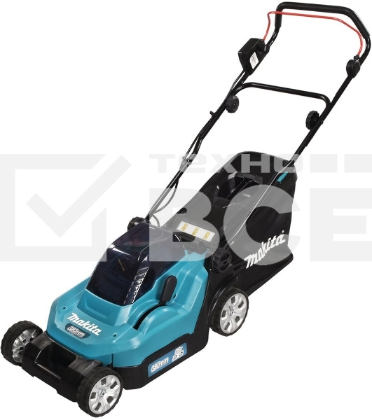 Газонокосилка аккумуляторная Makita DLM382Z (б/акк,б/зу) 620Вт;18В;3700об/мин;ширина скашивания-38см;высота скашивания-25-75мм;560м2;травосборник-40л;б/акк;б/зу;вес 15,6 кг