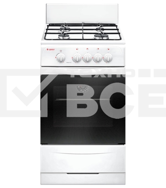 Плита газовая Gefest ПГ 3200-08 белый, конфорок 4 шт, духовка 42 л, 50 см x 85 см x 53 см