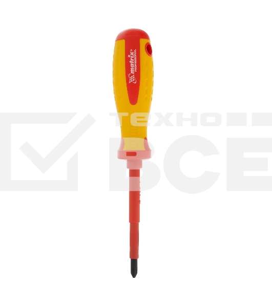 Отвертка Matrix Insulated, PH2 x 100 мм, CrMo, до 1000 В, двухкомп.рукоятка