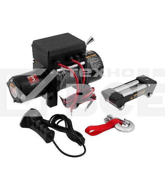 Лебедка автомобильная электрическая Denzel LB- 2200, 2,2 т, 3,3 кВт, 12 В