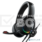 Гарнитура проводная Qumo Olimpus GHS 0024, звук 7.1 с микрофоном, USB подключение, RGb управляемая подсветка, фото4