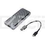 Внешний корпус Gembird EEM2-SATA-3 USB 3.1 для M2 SATA порт Type-С, RGB подсветка, металл, серебристый, фото6