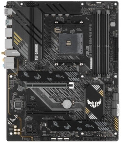 Материнская плата ASUS TUF GAMING B550-PLUS WIFI II, AM4, AMD B550, 4xDDR4, 6xSATA, 2xM.2, 1xPCI-E 3.0 x16, 1xPCI-E 4.0 x16, 3xPCI-E x1, 1xDP, 1xHDMI, 1x 2.5Gb LAN, 2xUSB-A 3.2 Gen 1, 1xUSB-A 3.2 Gen 2, 1xUSB-C 3.2 Gen 2, 3x3.5 мм, 7.1, ATX