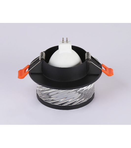 Светильник Ambrella light TN1252 SBK/CL черный песок/прозрачный GU5.3 D98*58