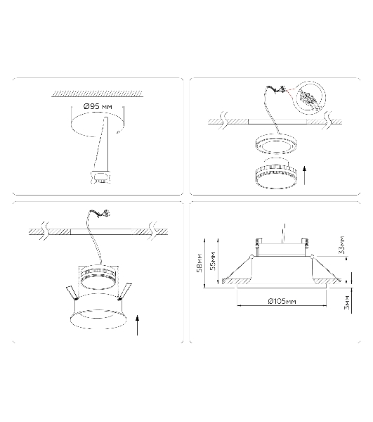 Светильник Ambrella light TN51810 WH белый GX53 max 15W D105*36