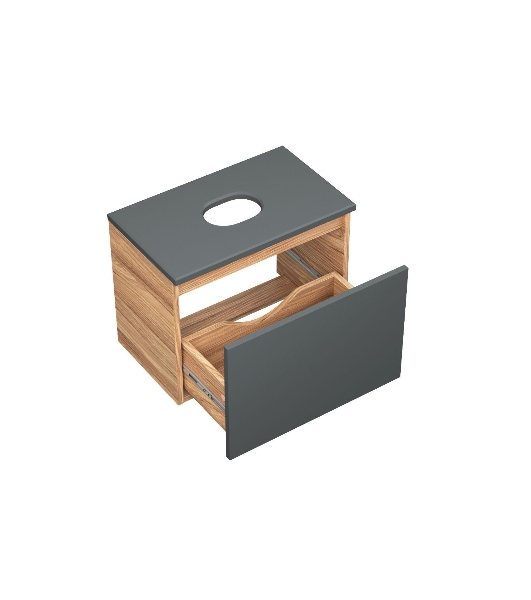 Тумба подвесная под раковину Bau Dream Blackwood 50, 1 ящик графит