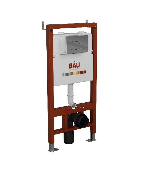 Инсталляция BAU PRO для подвесного унитаза с клавишей смыва BAU Soul, хром