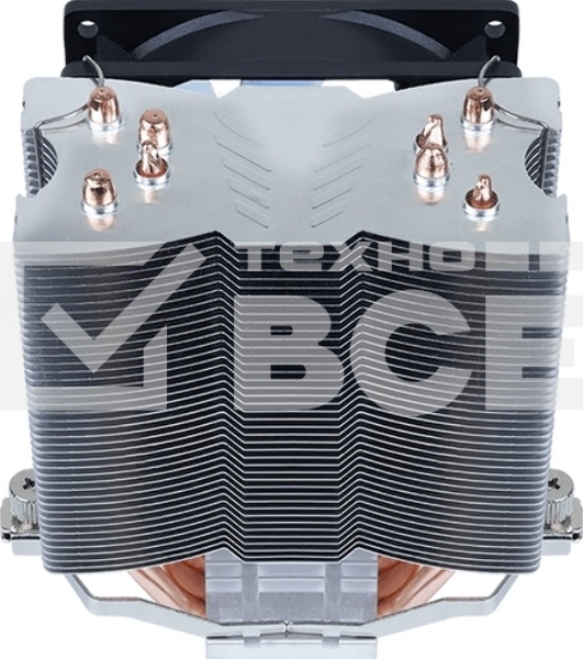 Кулер для процессора AeroCool / Formula Verkho 4 Lite серебристый, 90 мм, алюминий/медь, 2000 об/мин, 27 дБ, 4 pin, 125 Вт, 135 мм